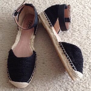 🔥🖤🔥 Karl Lagerfeld - Ankle Strap Espadrilles